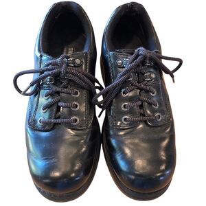 Sketchers Cool Cat Mens Oxford Jammers Leather Shoes Black Chunky Grunge Y2K 8.5